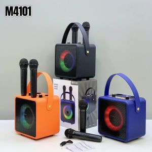 M4401ลำโพงบลูทูธ และไมโครโฟน ฟังเพลงร้องคาราโอเกะ เสียงดีเบสหนัก ดิจิตอล Speaker