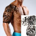 【HBESTY Magic Tattoo】 Men Temporary Tattoos Large Body Art Painting Shoulder Chest Arm Muscle Tattoo Stickers Totem Dragon Tattoo Pattern Waterproof. 