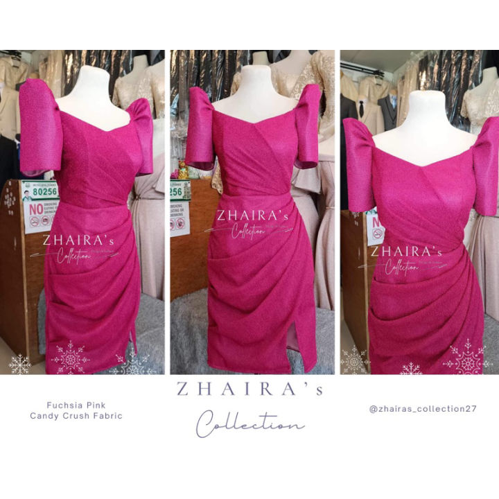 graze with aimee on instagram: ZHAIRA's COLLECTION••Modern Filipiniana Sleeve Maxi Midi Cocktail Dress ...