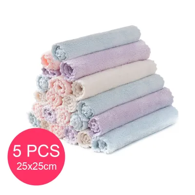 [Sweet Home] Multi-purpose Microfiber Wash Cleaning Cloth Kitchen Dish Clean Coral Fleece Washing Towel Strong Oil Resistance