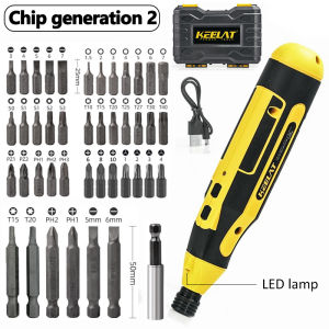 KEELAT 38Pcs Cordless Electric Screwdriver Drill Speed Control Drilling Power Tool Hand Drill Rechargeable Pemutar Skru Machine Repair Screw Driver