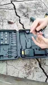 Remax Cordless Drill Electric Battery Screwdriver Power Rechargeable 2 Batteries + Tool Include