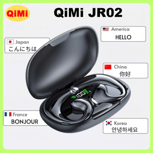 Tai Nghe Bluetooth AI Dịch Thuật QiMi JR02 - Dịch Đa Ngôn Ngữ LED Hiển Thị Pin Cảm Ứng Nhạy