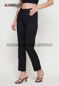 Karenza - Celana Wanita Formal Bahan Premium Black Slimfit