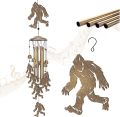 Bigfoot Wind Chimes Outdoor Sasquatch Decor, Deep Tone Soothing Melodic Tones Windchime, Memorial Wind Chimes for Outside with Big Foots Wind Catcher, Best Gifts for Men/Women Porch Garden Decoration. 