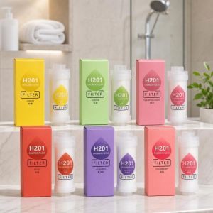 WILLUCK Áp suất cao Bộ lọc vòi sen Vitamin C Chăm sóc da khi tắm Cấp độ Spa Lõi lọc nước tắm có mùi thơm Hoa anh đào Khử clo/Dâu tây Máy lọc nước tắm Sử dụng trong gia đình