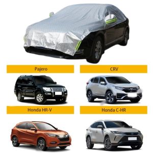 【FREE SHIPPING】Half Car Cover Sedan Waterproof Sun UV Rain Dust Resistant Protection Suitable for Hatchback SUV Sedan