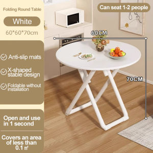 Folding Table Round Table Balcony Table Folding Table For Camping Study Table Foldable Small Family foldable dining table Nordic Coffee Table Household Negotiation Table