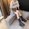 ✨READY STOCK✨Women's Boots Thick Bottom Chunky Heel Motorcycle Style Autumn Winter British Style Short Boots. 