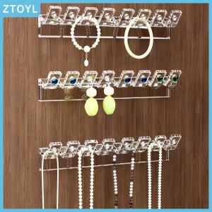 ZTOYL 3Pcs Self-Adhesive Necklace Organizer Space-Saving Multi-Functional Jewelry Organizer Necklace Holder Wall Mounted