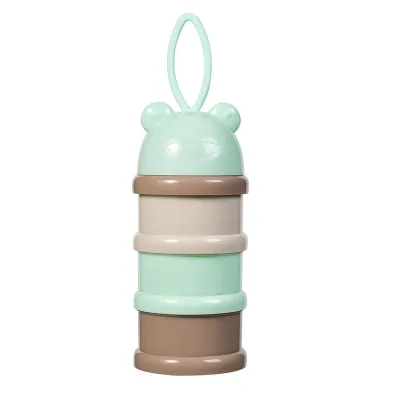 HIPPO LAND Wadah Tempat Susu Bubuk Bayi Travel 4Tingkat Milk Powder Container Karakter Kotak Susu 49