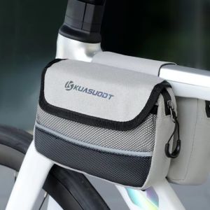 DOHOHO Oxford Cloth Bicycle Saddle Bag Large Capacity Waterproof Mountain Bike Crossbar Bag Durable Double-Side Pockets Cycling Phone Bag Cycling Accessories