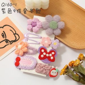 1 SET 15 PCS - Jepit Daisy Rainbow Import Korea Jepitan Rambut Anak Perempuan / Cewek Murah Hairpin Doff Rajut Impor Full Set Bayi Balita alinkidos