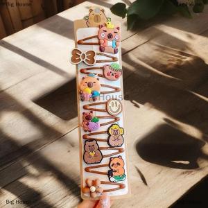 [COD] Big House 10ชิ้นน่ารัก capybara กิ๊บติดผมขนาดเล็กสำหรับเด็กผู้หญิงกิ๊บหนีบผมคลิปหนีบผมหน้าม้าด้านข้างเครื่องประดับผมเด็ก