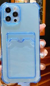 Wallet Case Clear Slim Hard Protective Cover Anti-Scratch Shockproof Phone Card Case