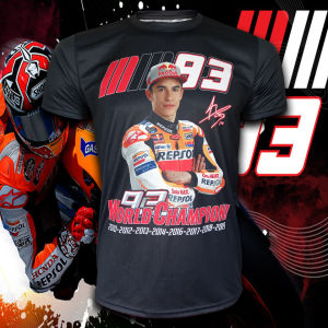 เสื้อยืดคอกลม MotoGP World Champion สำหรับแฟนคลับ มาร์ก มาเกซ ชุด S-5XL