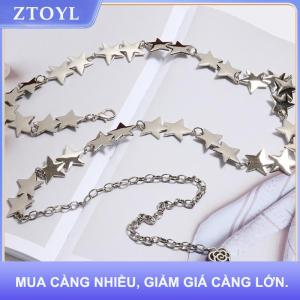 【ZTOYL】 Cổ Điển Phụ Nữ Thắt Lưng Vành Đai Nữ Kim Loại Sao Năm Cánh Chuỗi Vành Đai Tua Eo Chuỗi Vành Đai Phụ Nữ Trang Trí Cơ Thể Đồ Trang Sức