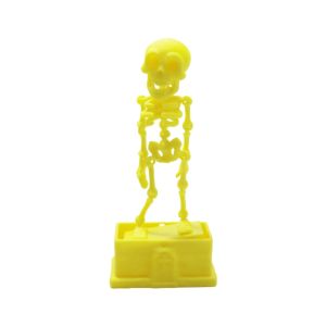 ATNV Realistic Dancing Skeleton Aquarium Bubbler with Pipe Suction Cup 3D Printed Aquarium Bubbler Ornament Interactive Underwater Wiggling Skeleton Statue Halloween Party
