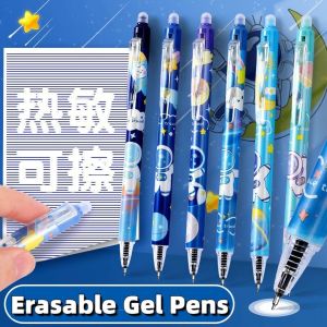 12Pcs Retractable Erasable Gel Pens 0.5mm ST Fine Point Black Ink with Eraser Clean Quick Dry Smooth