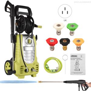 Electric Pressure Washer 2000W 2393 Max. PSI High Pressure Power Washer with 5 Nozzles / 33ft Hose / 16.4ft Power Cord Best for Homes/Cars/Driveways/Patios/Floor Cleaning