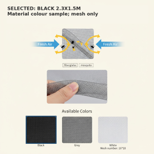 【DAILY ESSENTIAL】 DIY Fibreglass Window Screen Mesh | Black White Grey | Multiple Sizes