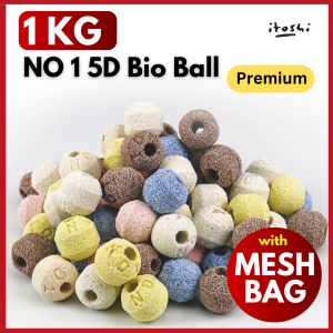 ITOSHI Premium 1kg 5D Nano Ball Filter Media for Aquariums 3cm - Long-Lasting Water Purification with Bacteria