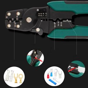 13IN1 Wire Crimper Multi Function Tools Crimping Stripper Cutting Tools Range 0.25-2.5mm2 7 Pliers