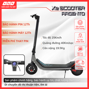 Xe Scooter Điện Argento Công Suất 600W Pin Sạc 36V 10Ah Quãng Đường 40km Tốc Độ 25km/h 3 Chế Độ Lái Eco Drive Sport Phanh An Toàn Gấp Gọn Khung Nhôm Bền Bỉ Tải Trọng 100kg Bảo Hành 1 Năm Chính Hãng - Điện Máy Âu Mỹ