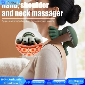 [Vodool Brand Center]Rechargeable Wireless Bionic Heated Massager Simulated Human Hand Design Electric Neck Massager for Men Women Gifts