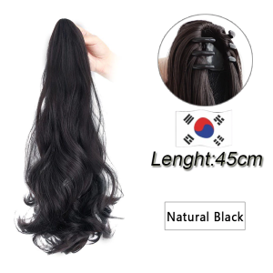 45CM Fashion Wig long hair for women Wig Ponytail for women wigs for women Wig cosplay Natural Long Curly Claw Clip Ponytail Hair simulation hair long curly hair fake ponytail Fashion Big wave high ponytail Wig cosplaywigs original human hair wigs for wom
