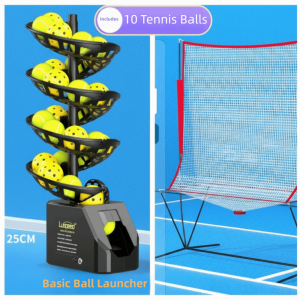 JESJELIU 2-in-1 Training Ball Throwing Machine Automatic Pickleball Tennis Ball Ball Serve Machine Professional Remote Control Tennis Accessories