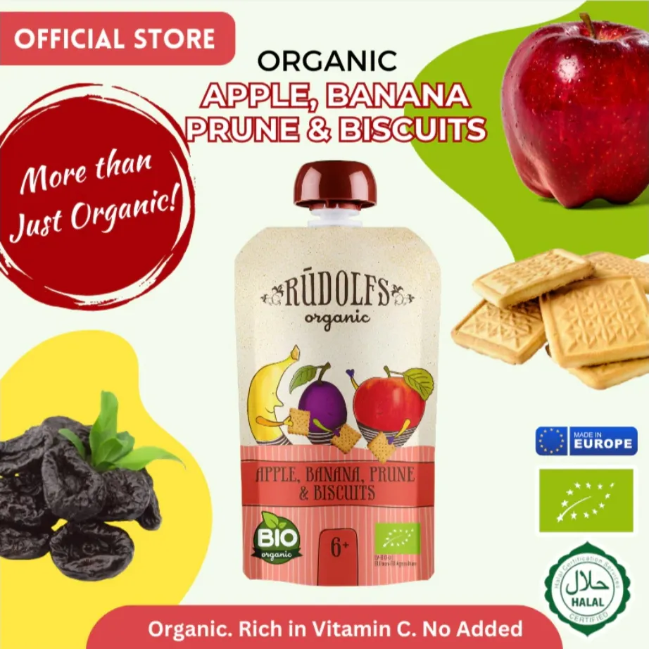 RUDOLFS Organic Premium Baby Puree Ready to Eat/ Travel food