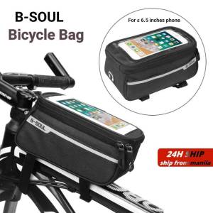 TAKEZERO Bicycle Bag Bike Front Tube Frame Bag Waterproof 6.8 Inches Touchscreen Bag For MTB Road Bikes