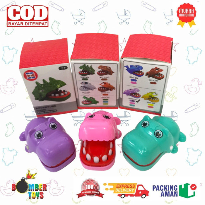 MAINAN ANAK MINI KECIL UNTUK BALITA TIDAK SAKIT LUCU JARI BINATANG GIGIT GIGI PRANK LOMBA PERMAINAN SERU