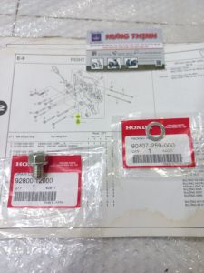 Ốc nhớt và long đền Xe SỐ và Xe Tay Ga ( Nhập Honda Thailand )