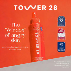 Tower 28 SOS Daily Rescue Facial Spray 120ml To Help Reduce Redness Soothing + Purifying Face Toner
