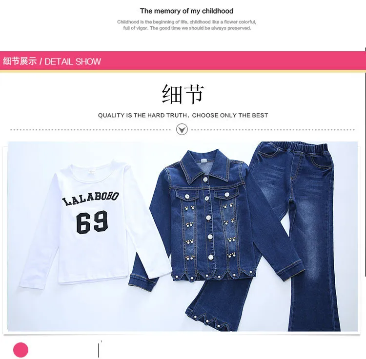 Baby Boys Girls Clothes Denim Set Spring Autumn Children's Long