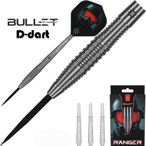 BULLET STEEL TIP DARTS - 21G/23G/25G Bullet Ranger 90%TUNGSTEN STEEL DART SET