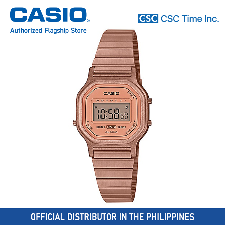 Casio women's rose online gold watch