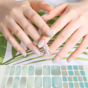Set 34 Miếng Dán Móng Nhập Khẩu Hàn Quốc Silicon Không Keo Dán