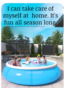 Household large adult round inflatable swimming pool Clip net pool Bathing pool