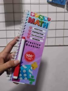 Math Booklet for Kids Math Practice Booklet Addition Subtraction Multiplication Division Math Workbook Reusable 500+ Equations to Solve
