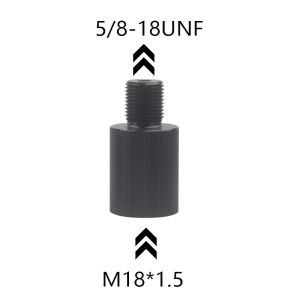 อะแดปเตอร์การติดตั้งแก๊สตัวเมียสีดำ M18 * 1.5ทิ้งไป5/8 "-18UNF อุปกรณ์ข้อต่อเกลียวตัวเชื่อมต่อตัวต่อแท็งก์น้ำอากาศถังเติมลมเติม
