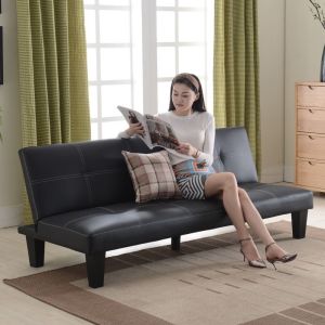 Foldable Sofa Bed Leather Single Double 1/2/3/4 Seater Business Office Foldable Sofabed