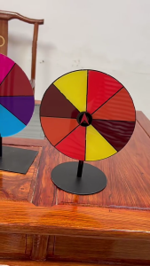 Acrylic Rainbows Spin Wheel Prize Game Board With Removable Stand And Drys Erase Marker for Classroom Party Activity