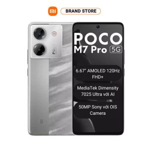 Điện thoại thông minh POCO M7 Pro 5G (8+256GB) | 6.67" AMOLED 120Hz FHD+ | Camera 50MP+2MP | MD7025-Ultra | 5110mAh/45W