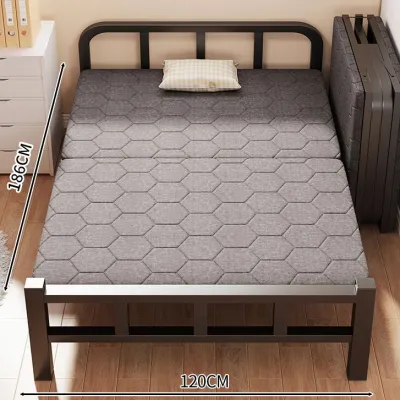 TURTLE Foldable Single Sofa Bed/Simple Folding Bed for Lunch Break/Metal Folding Bed/Simple Portable
