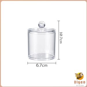 Digeo Cosmetic Cotton Storage Box Transparent Makeup Remover Cotton Box Cotton Swab Storage Box with Lid