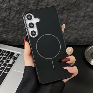 Matte Magnetic Case For Samsung A56 A36 A26 A16 S24 S23 FE S25 Ultra Wireless Charging Shockproof Back Cover