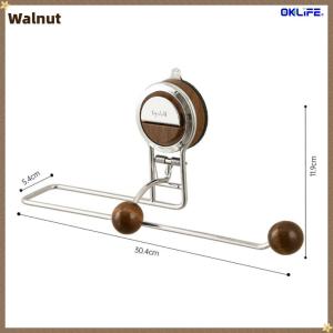 [OKLIFE®]Heavy‑Duty Suction Wall Paper Towel Holder Multifunctional Kitchen Rack for Tissue Roll & Cleaning Rag Hanging